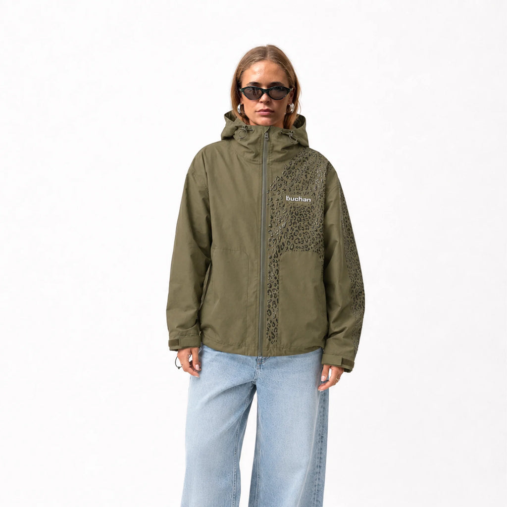 Reactive Leopard Jacket | Kaki