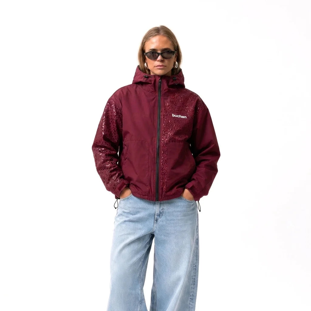 Reactive Leopard Jacket | Cherry