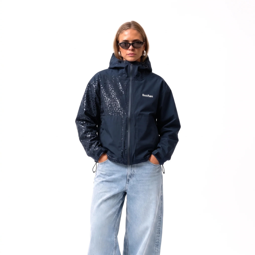 Reactive Leopard Jacket | Navy